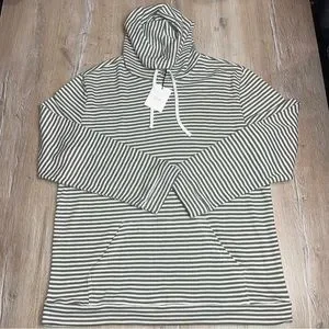 Onia Shirts Onia Michael Mens L Sea Spray White Green Stripe